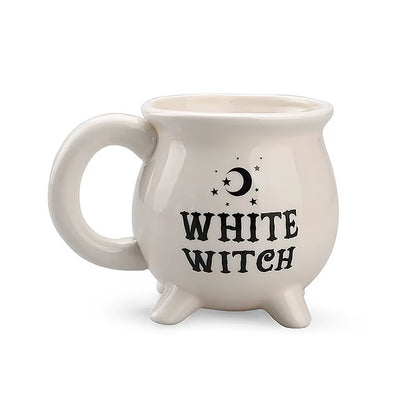 Creative Witches Brew Witch Cauldron Coffee Mug Black Ceramic Coffee Cups Halloween Tabletop Decoration for Halloween