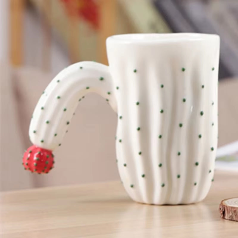 Cactus Cup Cute Cactus Coffee Mug 14Oz 400Ml Ceramic Mug Milk Mugs Tea Cup Gift Women Men Girls Boys Drinkware