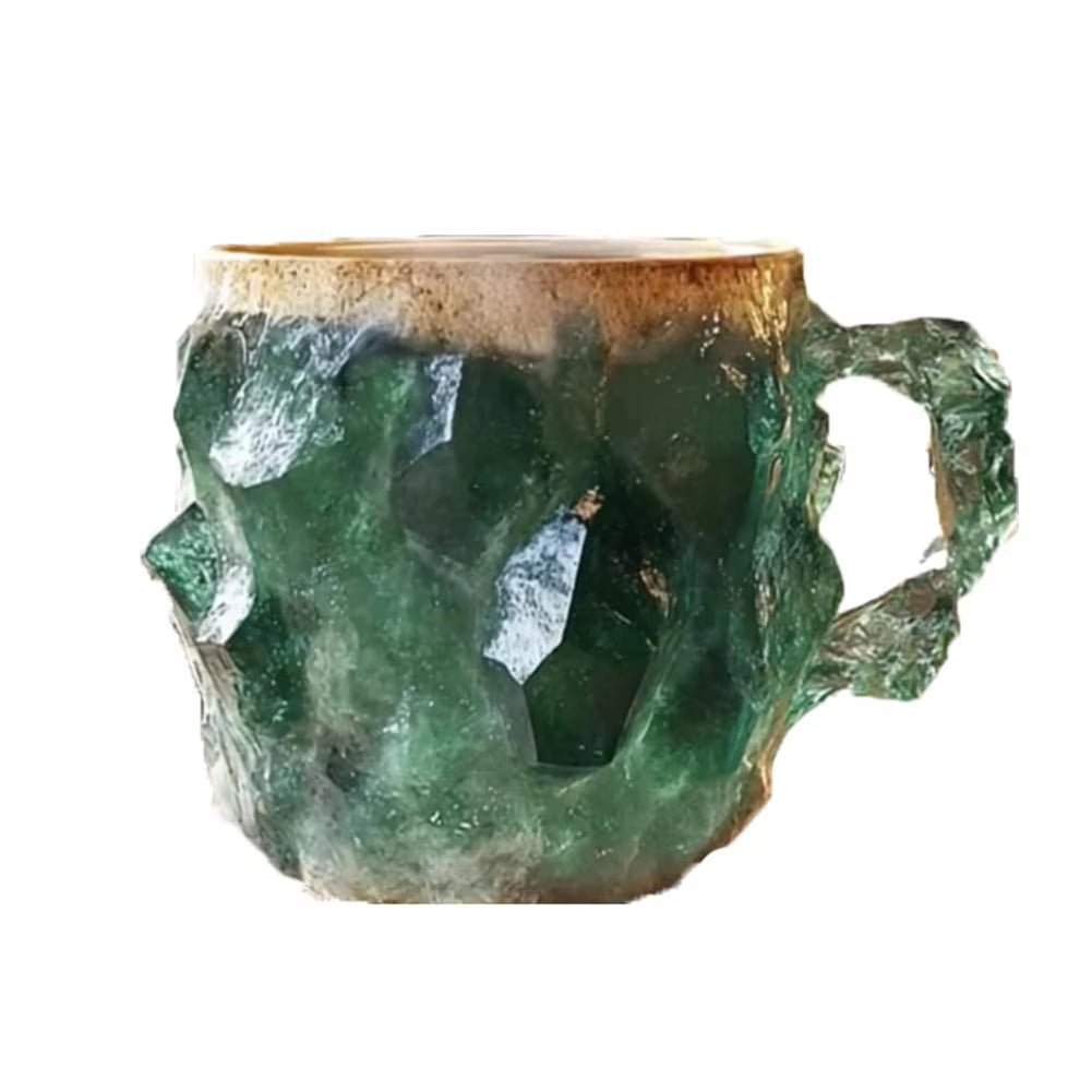 Imitation Mineral Crystal Coffee Mug Simulation Mineral Crystal Resin Coffee Cups Elegant Coffee Mug Novelty Cute Water Cup Gift