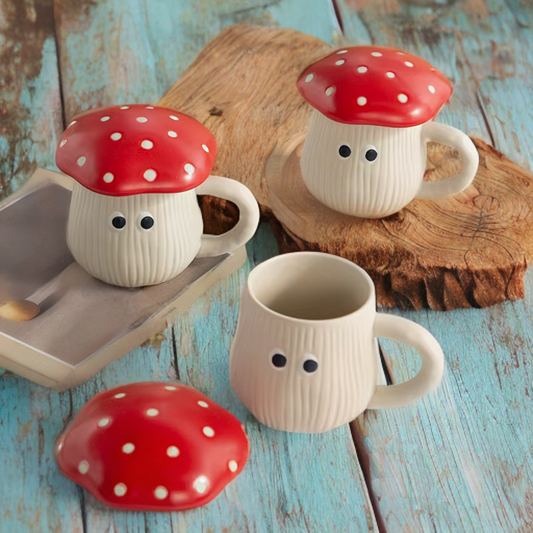 Cute Ceramic Mushroom Coffee Mug