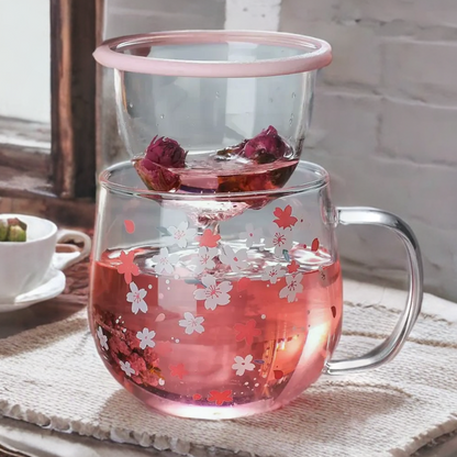 300Ml Sakura Cherry Blossom Teacup w/ Infuser