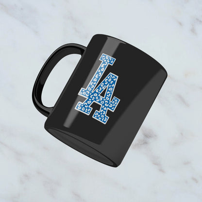 Leopard Print Dodger Logo Mug Blue