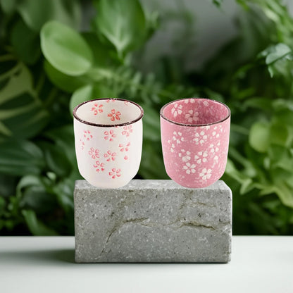 Pink Japanese Cherry Blossom Teacup