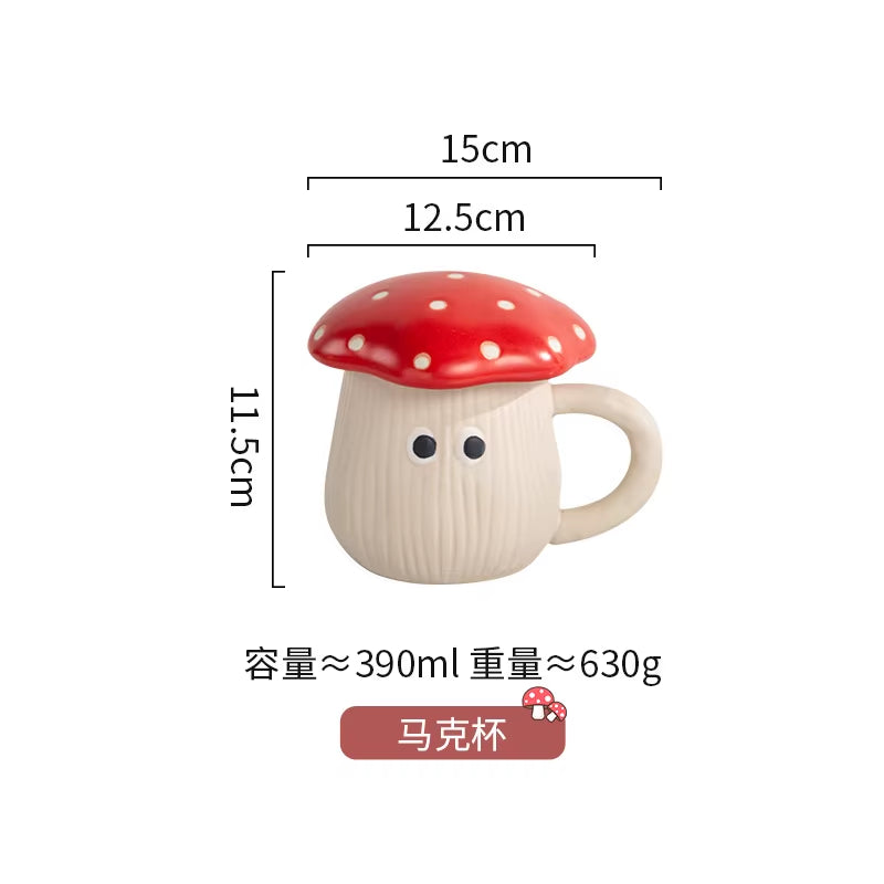 Cute Ceramic Mushroom Coffee Mug