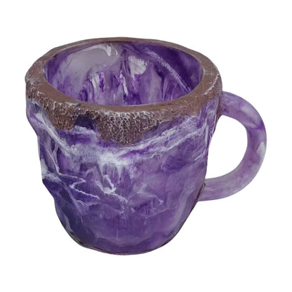 Imitation Mineral Crystal Coffee Mug Simulation Mineral Crystal Resin Coffee Cups Elegant Coffee Mug Novelty Cute Water Cup Gift